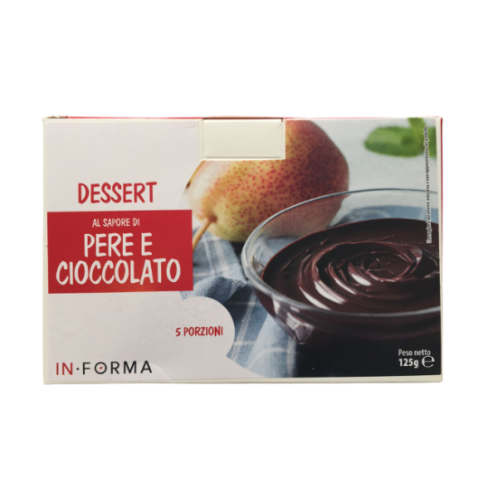 Dessert al sapore di pere e cioccolato