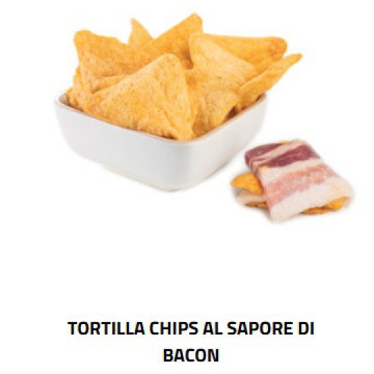 Tortilla chips al sapore di bacon